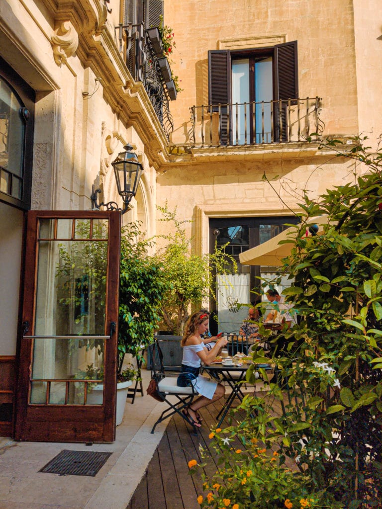 Patria Palace: Luxury Hotel in Lecce, Puglia salento where to stay 5-star hotel restaurant terrace basilica view continental breakfast review travel guide svadore sveva marcangeli