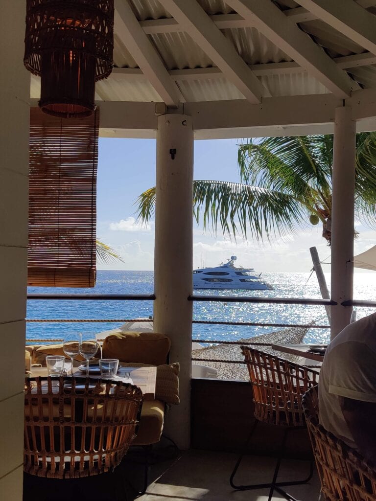 Seafood lunch and St. Tropez-style beach club energy at Shellona on Shell Beach in Gustavia.