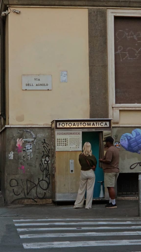 Via dell agnolo vintage analog photo booth from a Fotoautomatica Florence