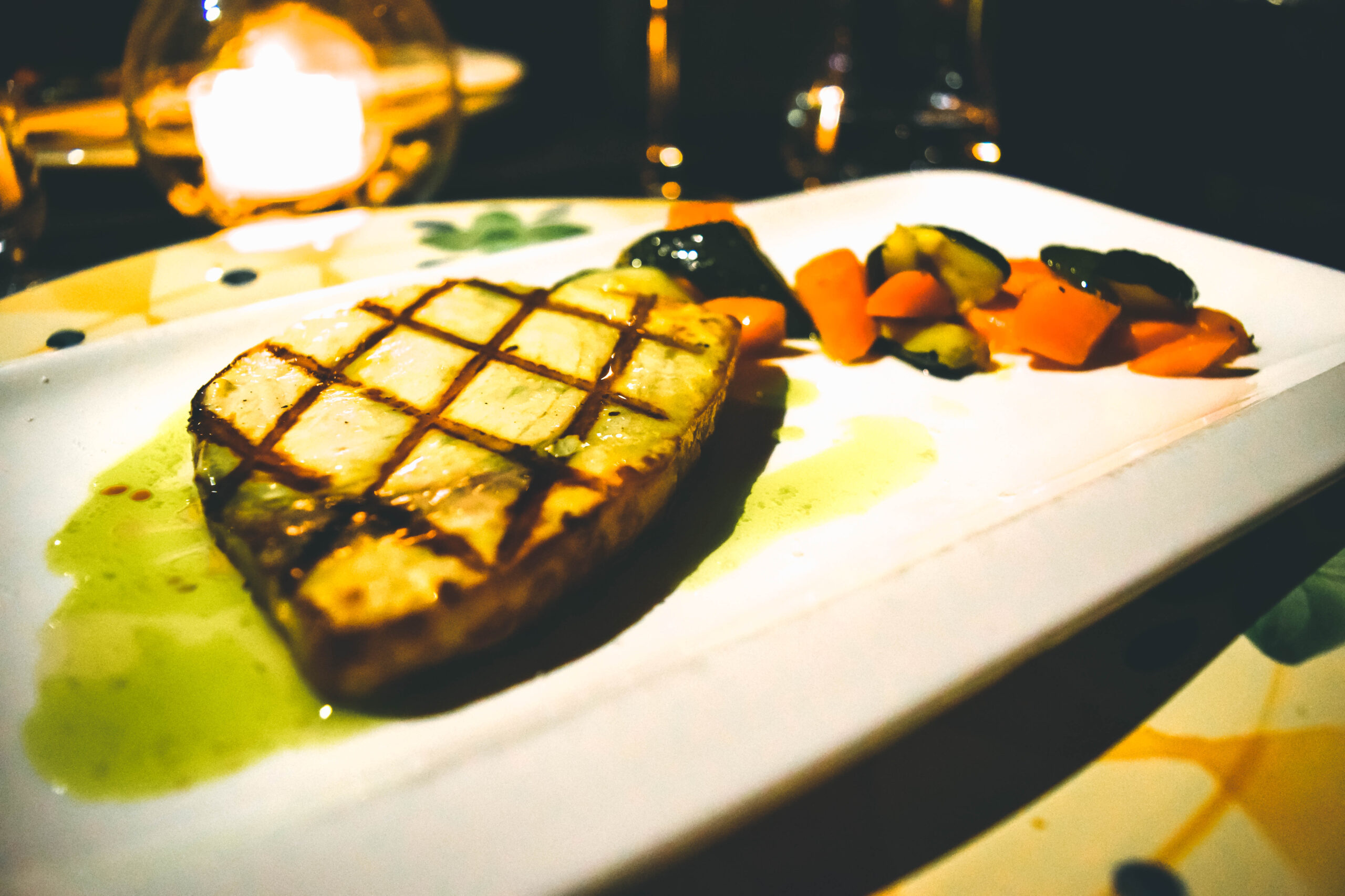 6 pesce spada con legumi swordfish with veggies dinner Hotel Baglio La Porta Sicilia near San Vito Lo Capo Private exclusive resort cliffs sicily hidden gem off the beaten path luxury