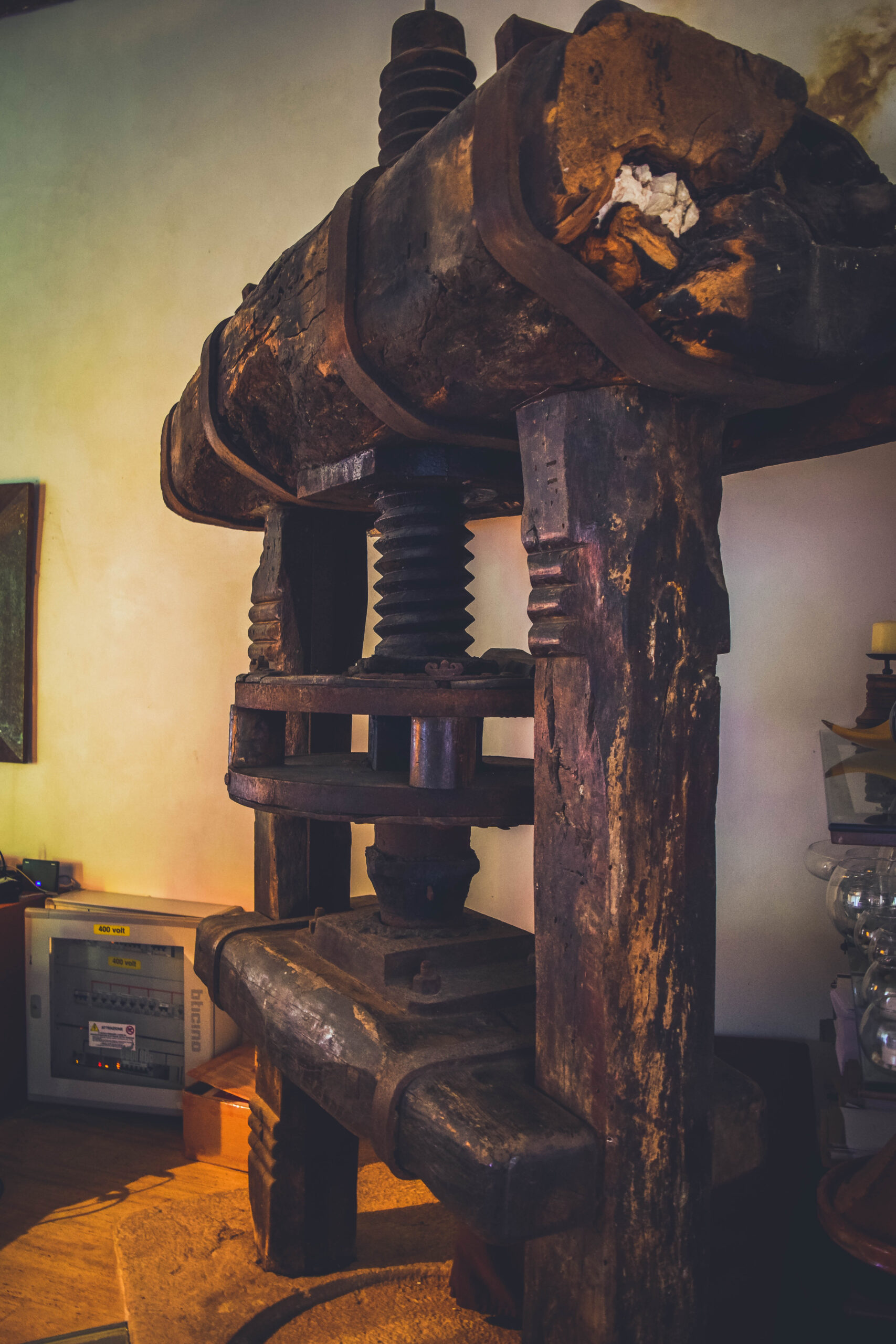 oil machine Hotel Baglio La Porta Sicilia near San Vito Lo Capo Riserva dello Zingaro Private exclusive resort cliffs best of sicily sicilia hidden gem off the beaten path luxury
