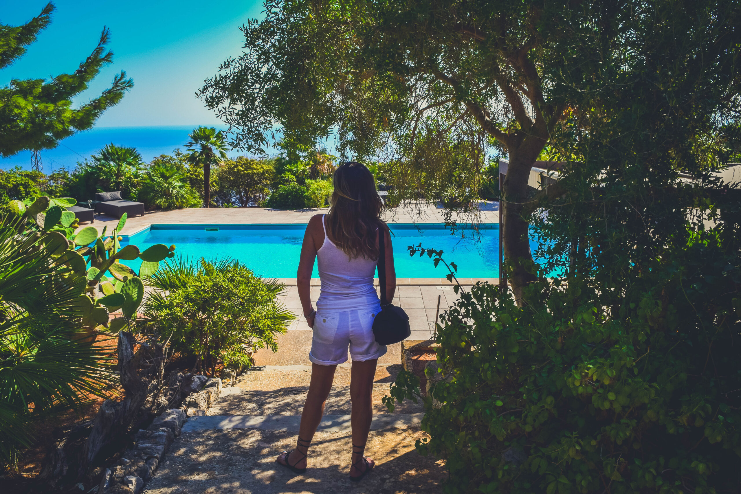 pool view cliff mediterranean sea Hotel Baglio La Porta Sicilia near San Vito Lo Capo Riserva dello Zingaro Private exclusive resort cliffs best of sicily sicilia hidden gem off the beaten path luxury