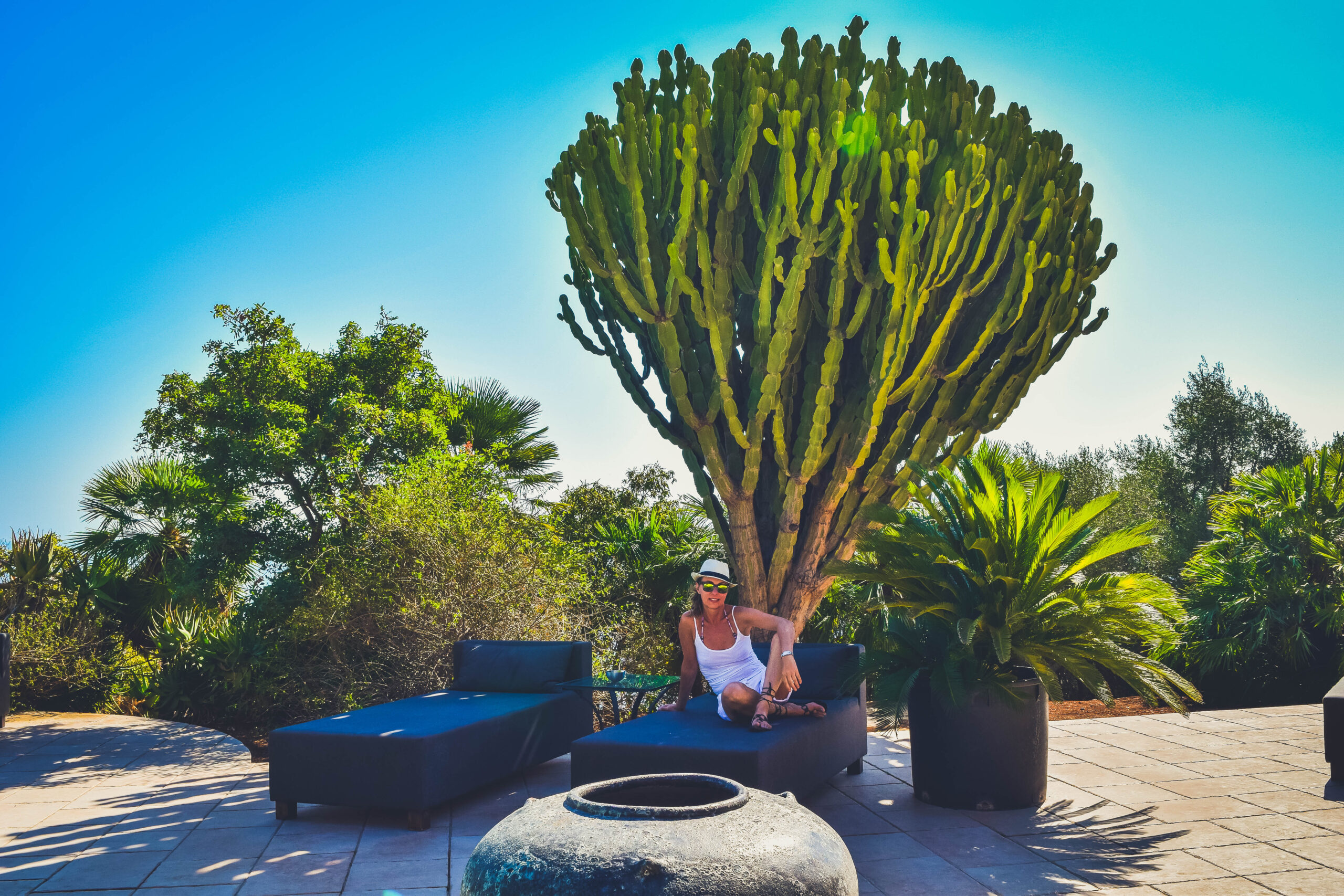 tree design pool lounge Hotel Baglio La Porta Sicilia near San Vito Lo Capo Riserva dello Zingaro Private exclusive resort cliffs best of sicily sicilia hidden gem off the beaten path luxury