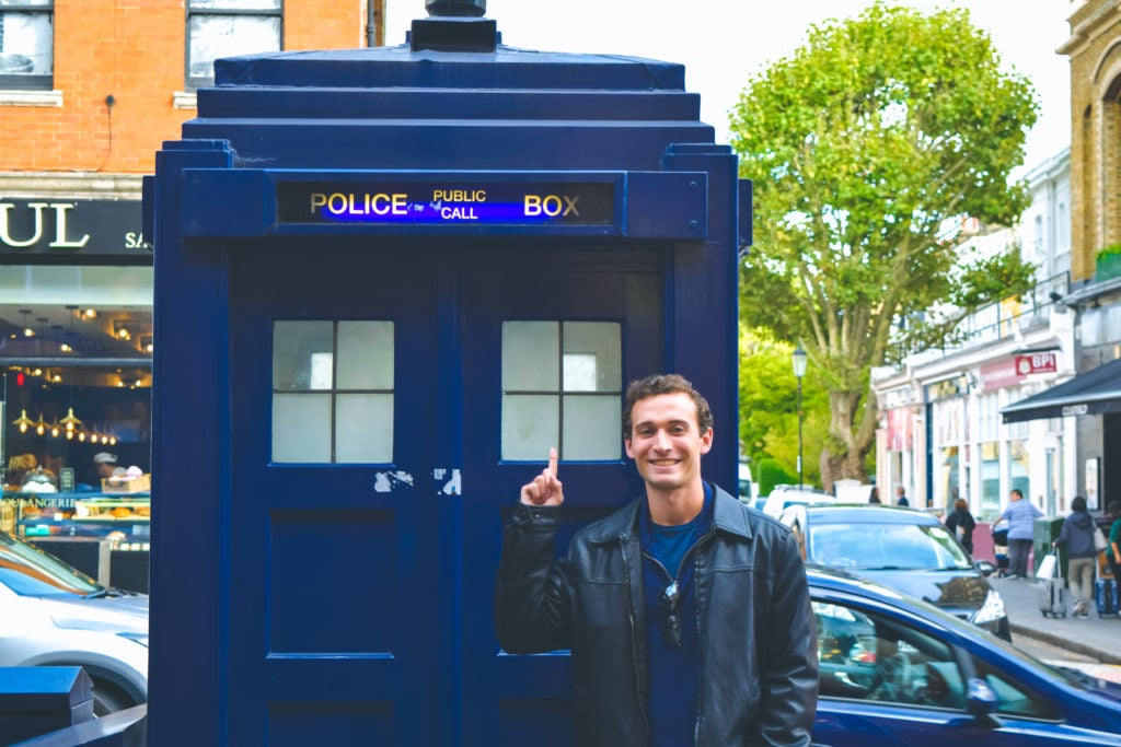 Doctor Who Police box Tardis Earls Court Travel guide to london uk blog what to do what to see where to go 3 days-2