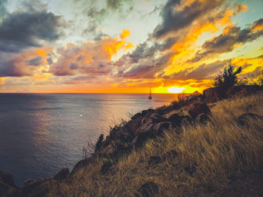 Best Sunset In St. Barth From Shell Beach & Fort Karl