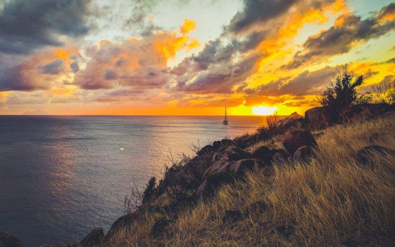Best Sunset In St. Barth From Shell Beach & Fort Karl