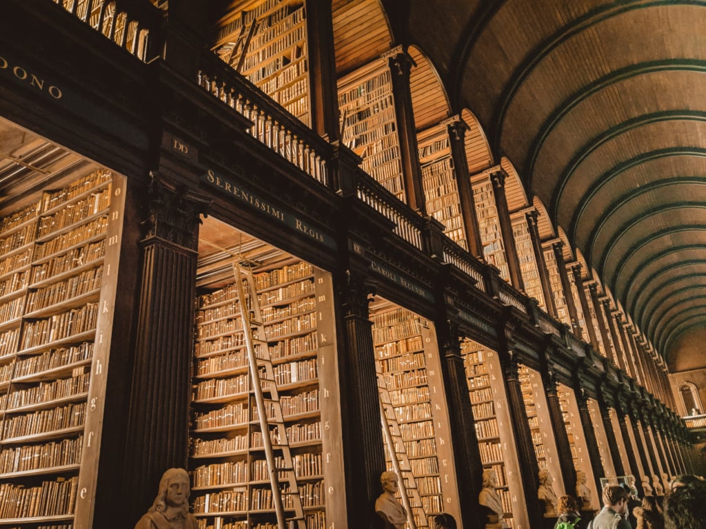 Checking Out The Long Room at Trinity College Library, Dublin