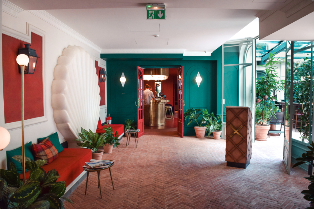 the shell Best Places to Stay in Paris: Hotel des Grands Boulevards paris 2nd arrondissement where to stay in paris travel guide travel blog hotel review millennials
