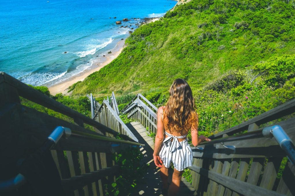 7 Idyllic New England Summer Vacation Spots You Need to Book Now mohegan bluffs block island rhode island