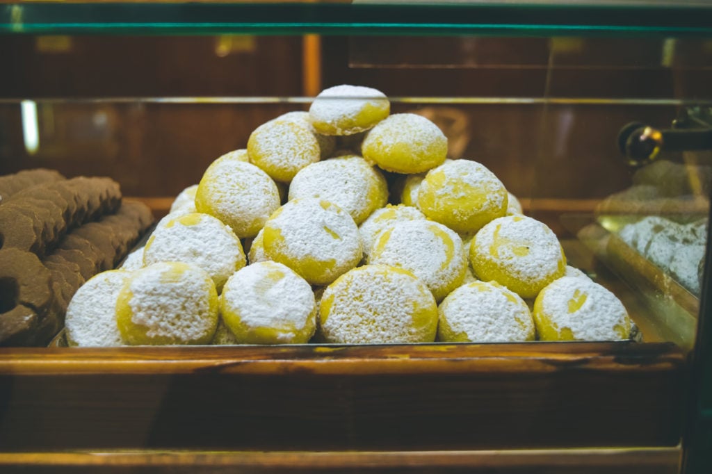 Traditional Margheritine di Stresa butter cookies from a bakery in Pallanza