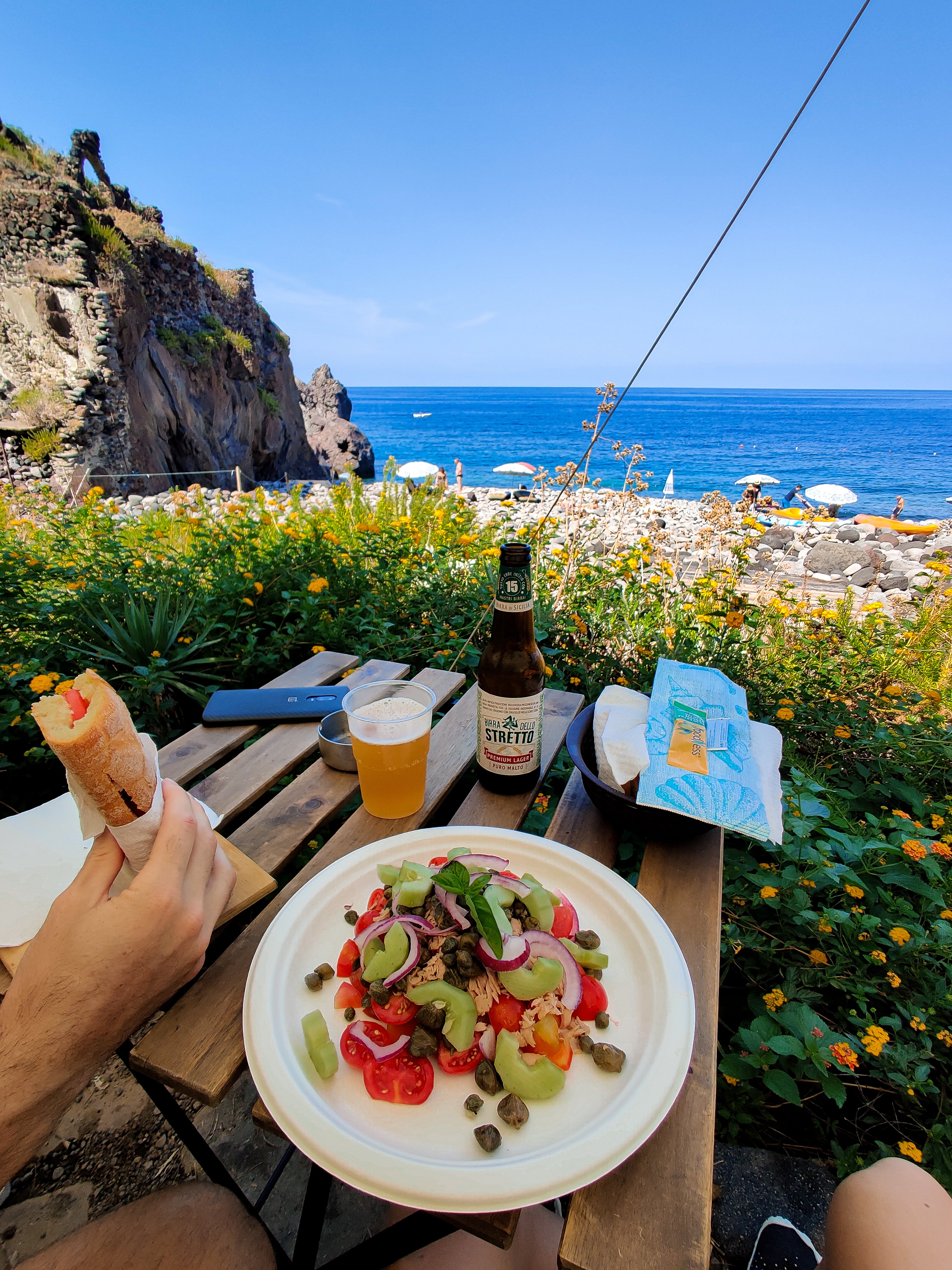 What to Expect at Spiaggia dello Scario Beach in Malfa, Salina bar maracaibo