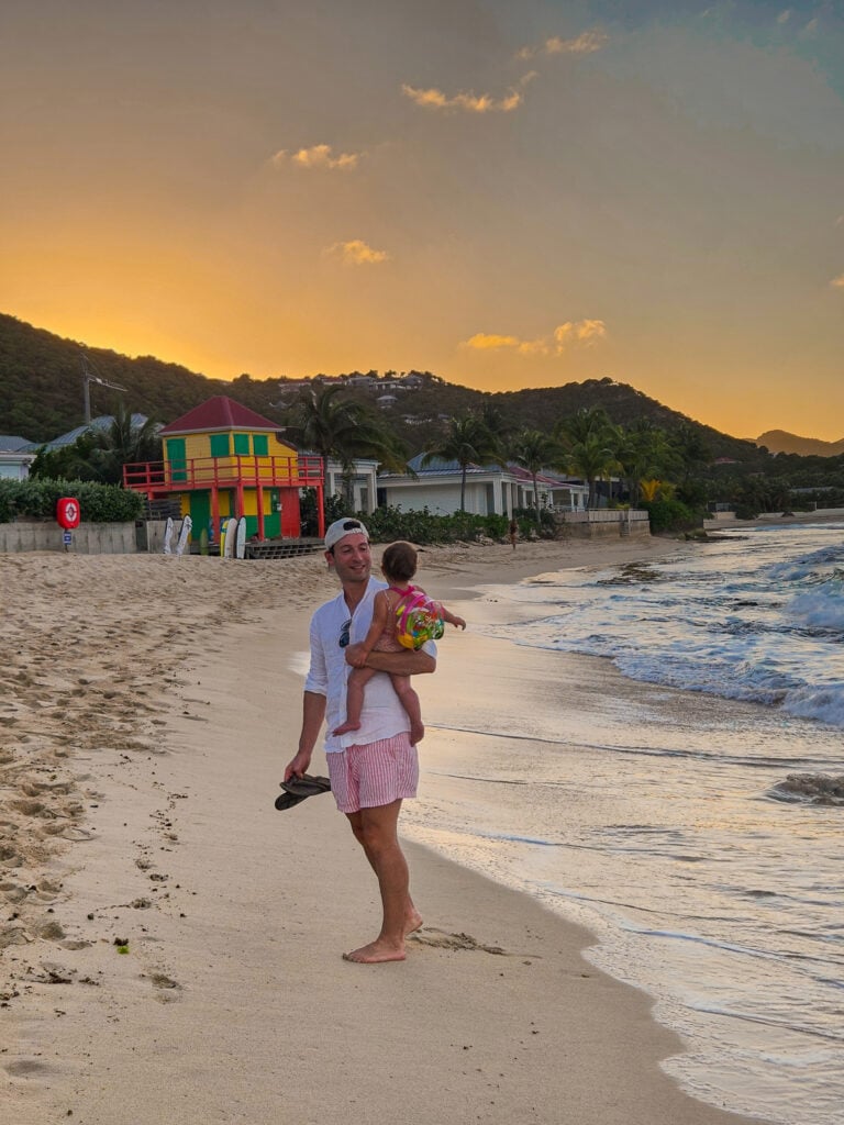 Lorient beach quiet morning view one of the best St. Barths insider tips for families