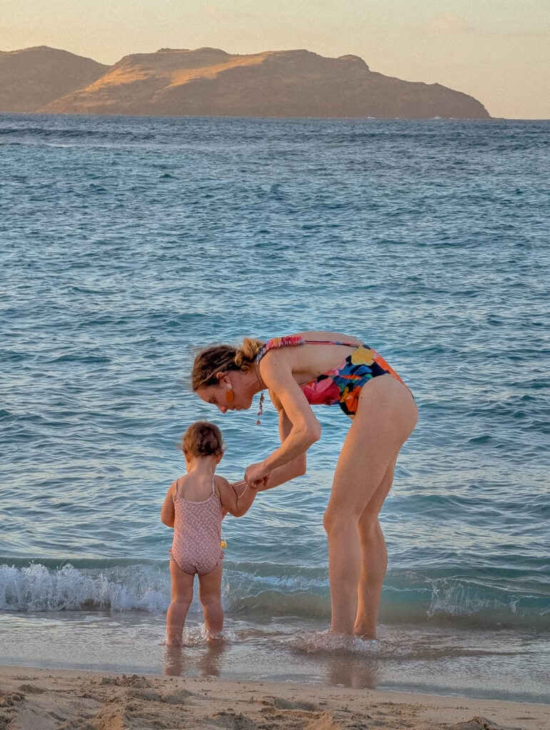 Lorient beach quiet morning view one of the best St. Barths insider tips for families