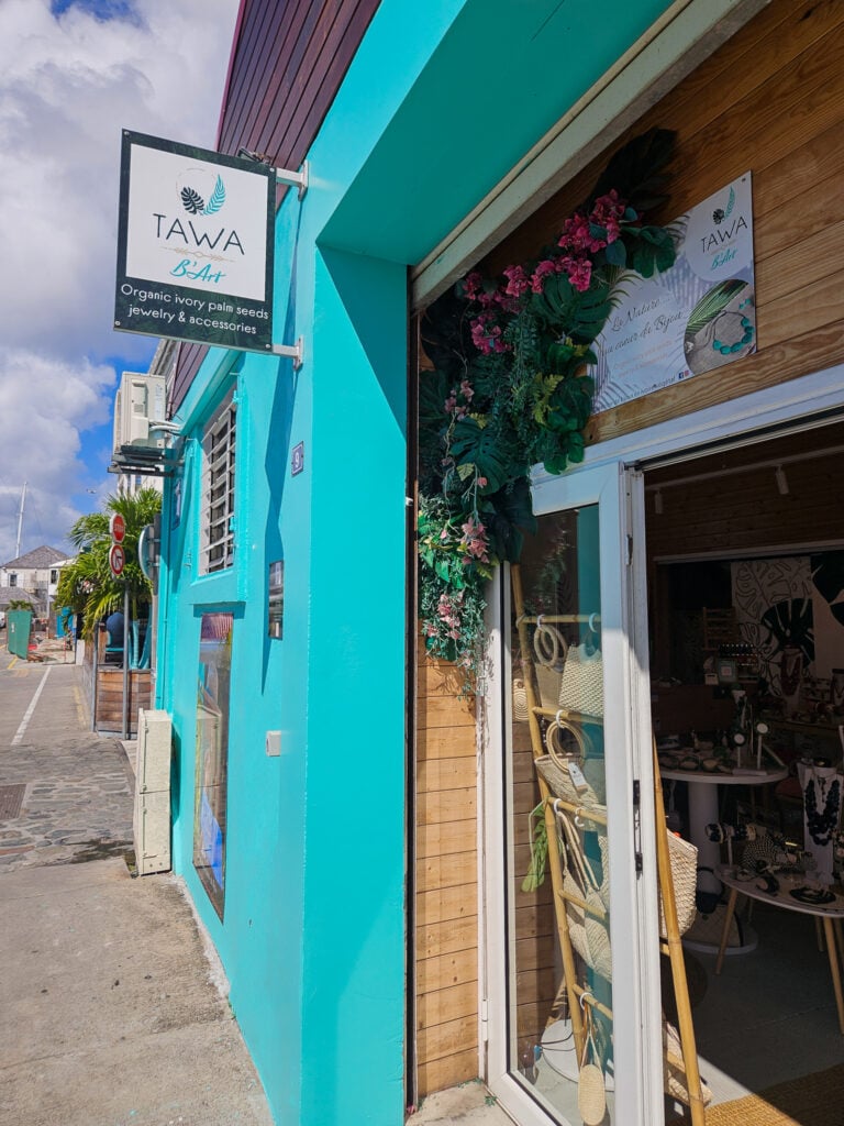 The Tawa B’Art storefront in Gustavia, a must-visit destination for authentic St. Barth style.
