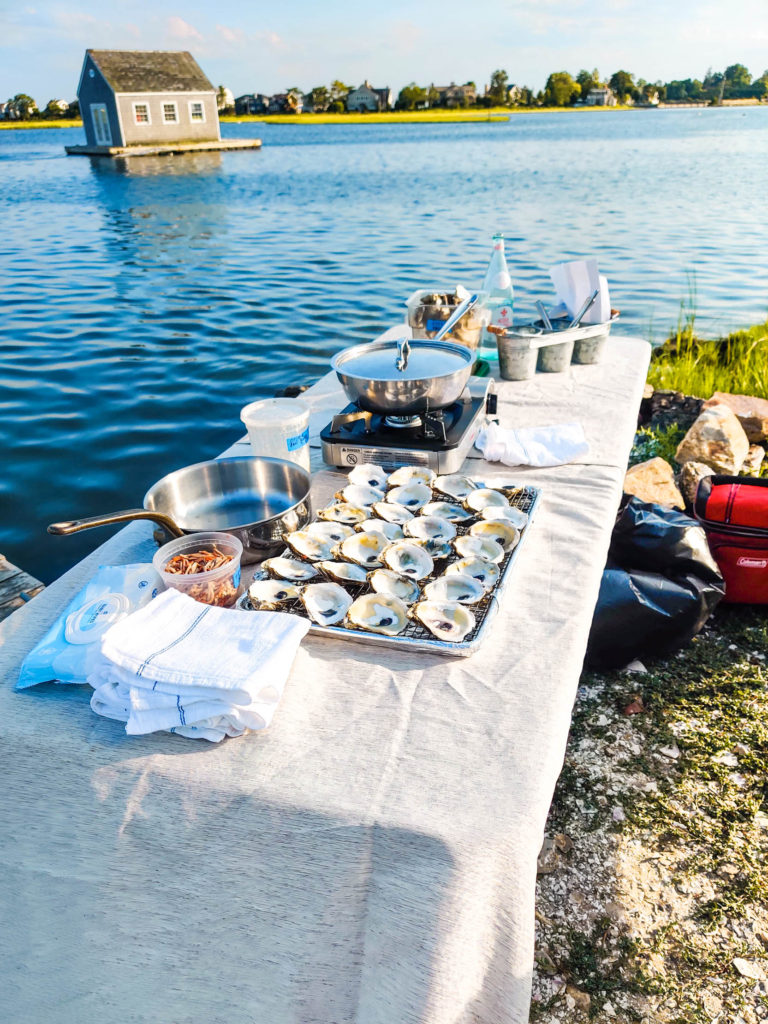 Connecticut Experience: Oyster Tour at Hummock Island westport ct things to do in fairfield county unique fun family private event island sunset boat sustainable oyster farming